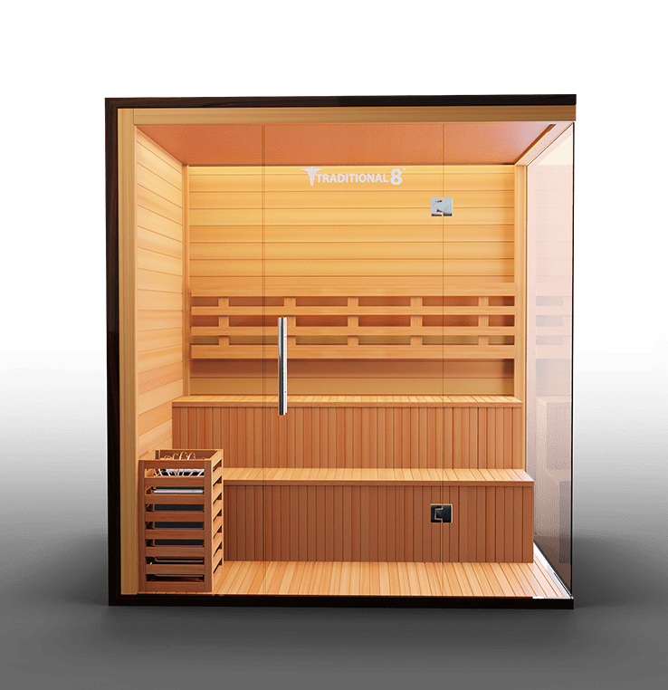 Medical Breakthrough Traditional 8 Plus Infrared 3-5 Person Sauna Outdoor Sauna Medical Breakthrough   