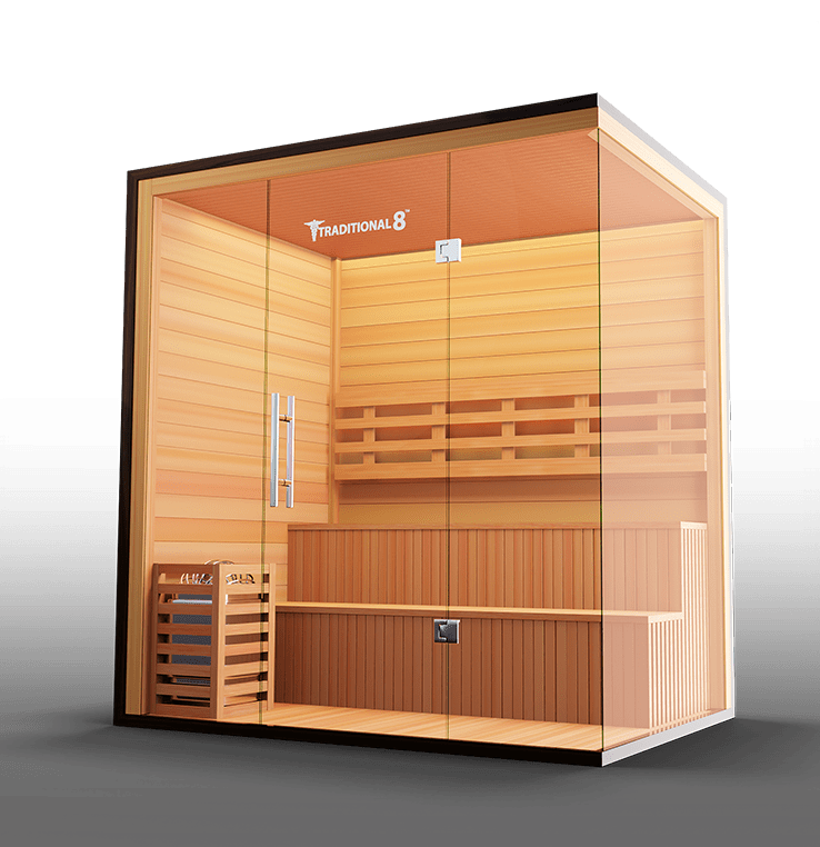 Medical Breakthrough Traditional 8 Plus Infrared 3-5 Person Sauna Outdoor Sauna Medical Breakthrough   