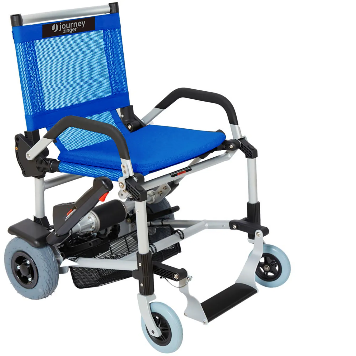 Journey Zinger Folding Power Chair- Lightweight Power Chair with Two-Handed Control Power wheelchairs Journey Blue  