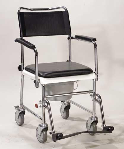 Drive Medical Transport Wheelchair With Commode Open Drop-Arm (KD)  Drive Medical   