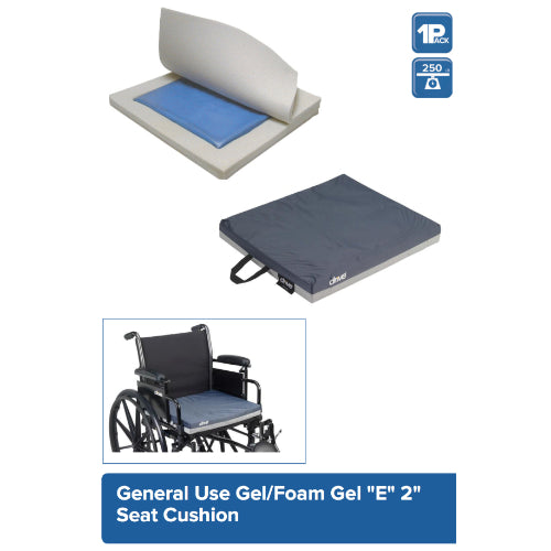 Drive Medical Gel Wheelchair Cushion Black Wheelchair - Accessories/Parts Drive Medical   
