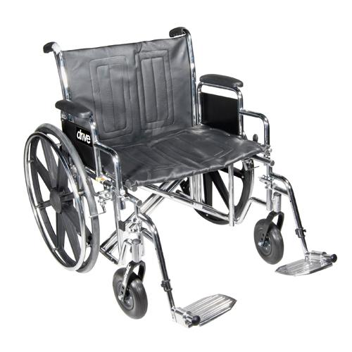 Drive Medical Standard Dual-Axle 24 Wheelchair with Removable Desk Arms & Swing Away Footrests  Drive Medical   