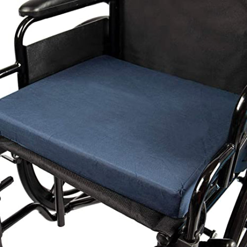 Drive Medical Wheelchair Foam Cushion with Cvr 18 X 16 X 2 Inches, Blue  Drive Medical Default Title  