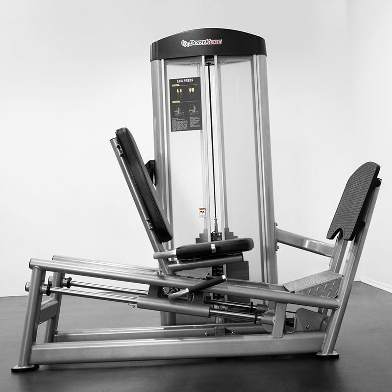 BodyKore Isolation Series Seated Leg Press GR614 Seated Leg Press BodyKore Silver 340lb Stack 