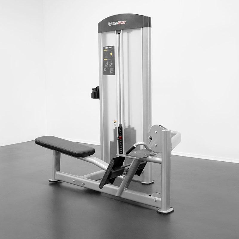 BodyKore Isolation Series Low Row- Back + Lat GR616 Low Row Machine BodyKore Silver 340lb Stack 