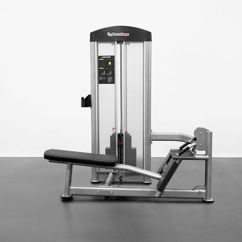 BodyKore Isolation Series Low Row- Back + Lat GR616 Low Row Machine BodyKore Silver 220lb Stack 