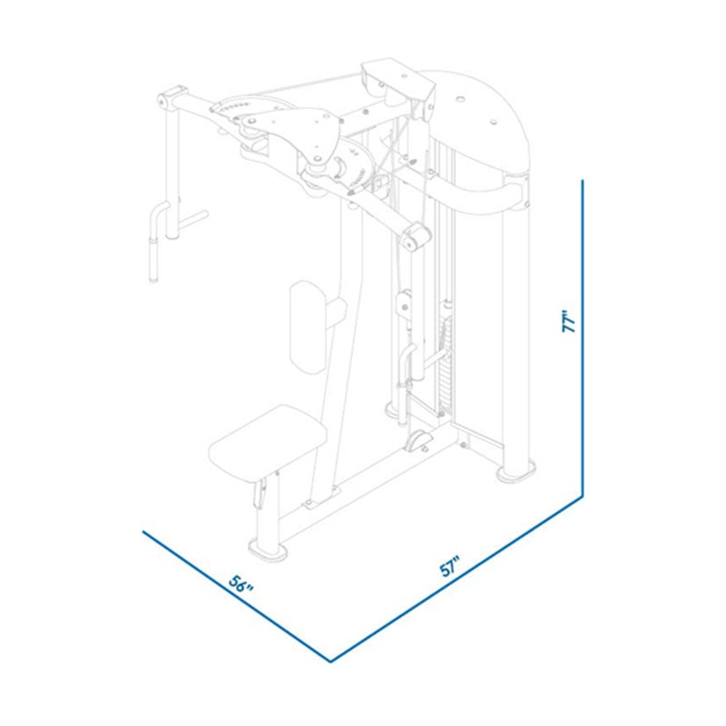 BodyKore Isolation Series Chest Pectoral Deck + Rear Fly GR633 Pec Deck BodyKore   