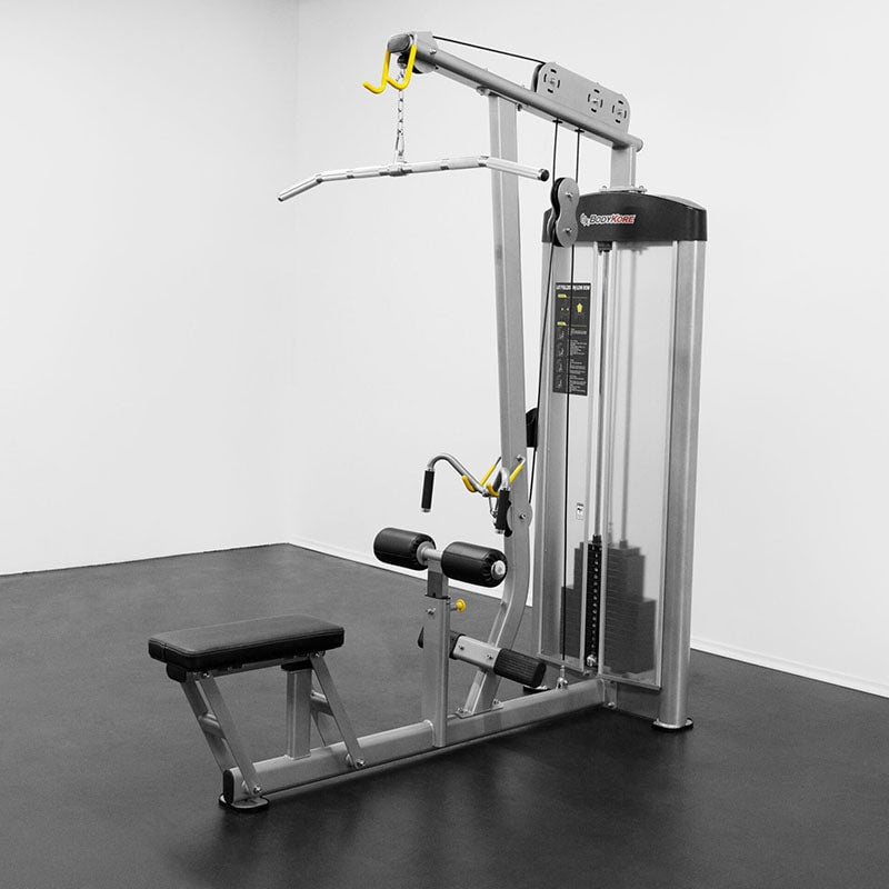 BodyKore Isolation Series Lat Pull Low Row GR638 Lat Pull / Seated Row BodyKore Silver  