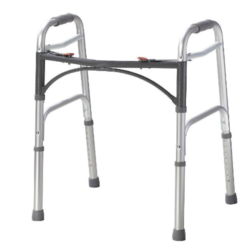 Drive Medical Double Button Adult Folding Bariatric Walker  Drive Medical   