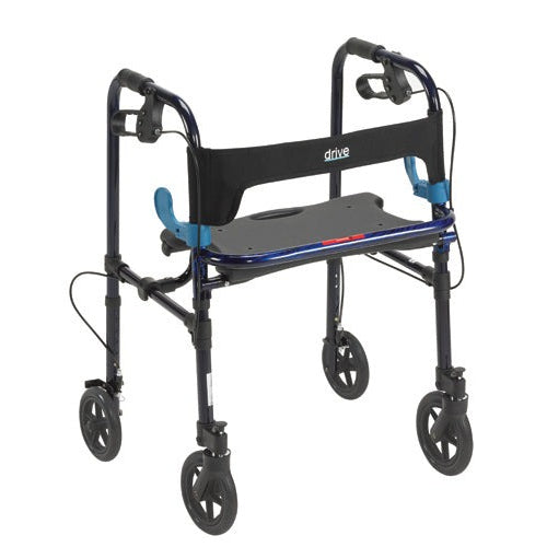 Drive Medical Clever-Lite Folding Rollator Adult with 8 Casters  Drive Medical Default Title  