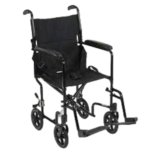 Drive Medical Wheelchair Transport Lightweight Black 19  Drive Medical   