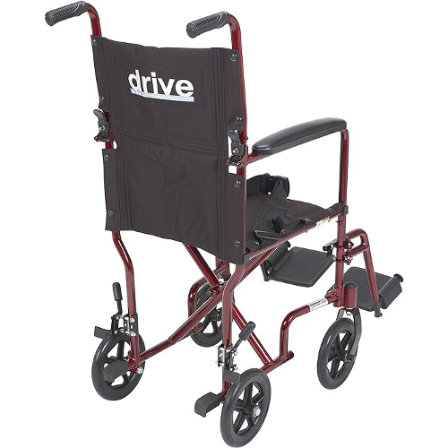 Drive Medical Wheelchair Transport Lightweight Red 19 Wheelchairs Drive Medical   