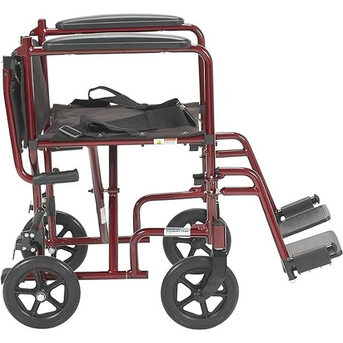 Drive Medical Wheelchair Transport Lightweight Red 19 Wheelchairs Drive Medical   