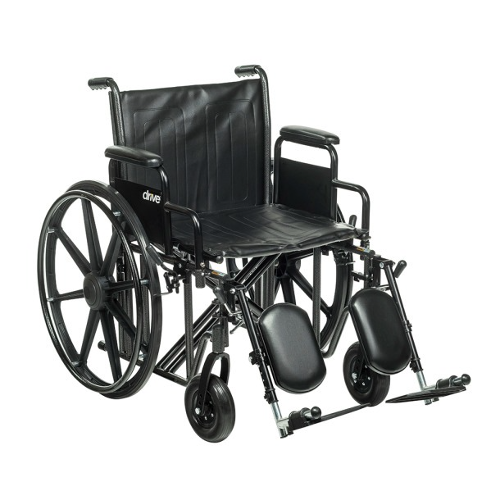 Drive Medical Wheelchair Econ Rem Full Arms 20 with Swing-Away Footrests  Drive Medical Default Title  