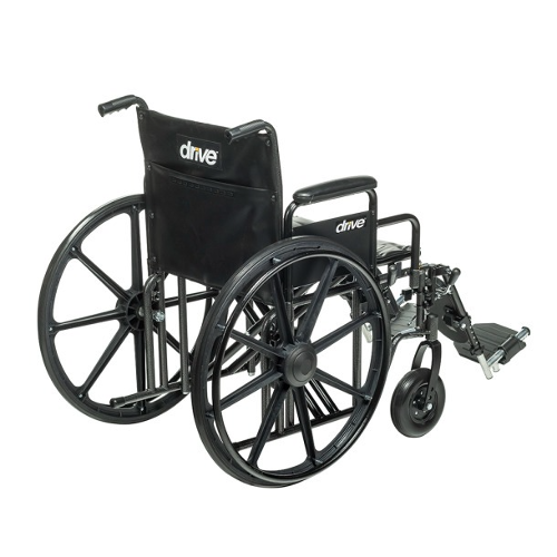 Drive Medical Wheelchair Econ Rem Full Arms 20 with Swing-Away Footrests  Drive Medical   