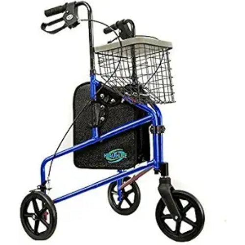 Drive Medical Rollator 3-Wheeled with Pouch,Basket tray,Brakes, Blue  Drive Medical   