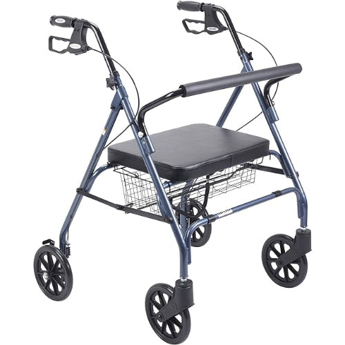 Drive Medical Rollator Oversize With Loop Bk Blue Bariatric Steel/10215BL-1  Drive Medical Default Title  