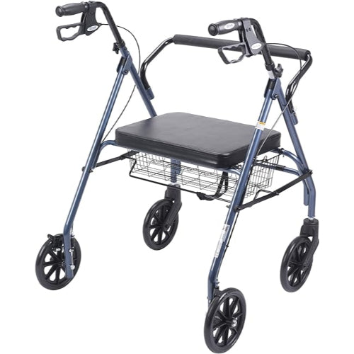 Drive Medical Rollator Oversize With Loop Bk Blue Bariatric Steel/10215BL-1  Drive Medical   