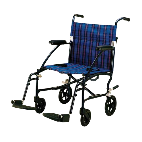 Drive Medical Fly-Lite Transport Chair Blue  19 Wheelchair - Transport Drive Medical Default Title  