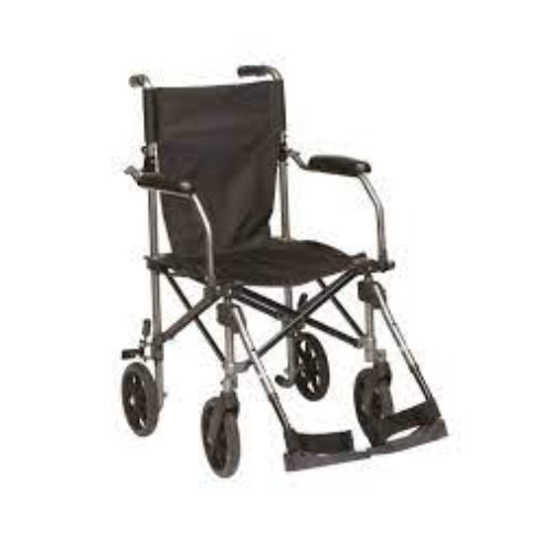 Drive Medical Travelite Transport Chair In A Bag Gunmetal Grey 18  Drive Medical   