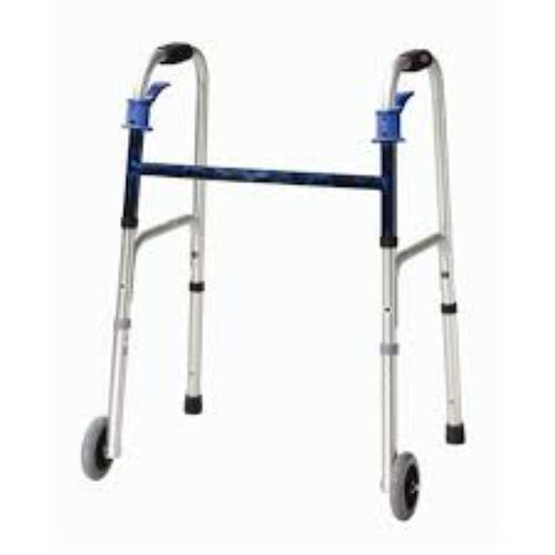 Drive Medical Walker Trigger Release Folding Walker with 5 Wheels, Adu