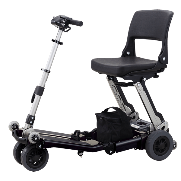 FreeRider Luggie Classic II Foldable Travel Scooter Mobility Scooters FreeRider USA Black  