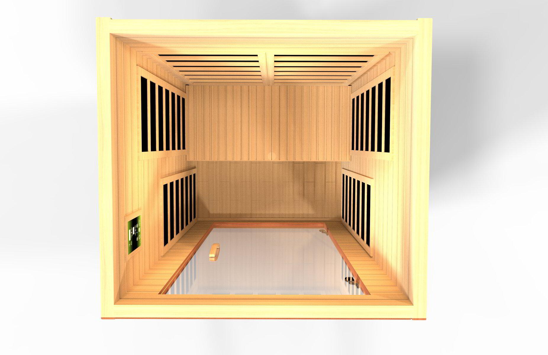 Dynamic Avila 1-2-Person Low EMF FAR Infrared Sauna (Canadian Hemlock) Saunas Dynamic Saunas   
