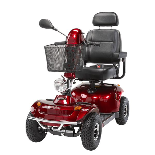 FreeRider FR 510 F II 4-Wheel Bariatric Scooter Mobility Scooters FreeRider USA FR 510F 11 Red w/36ah Battery  