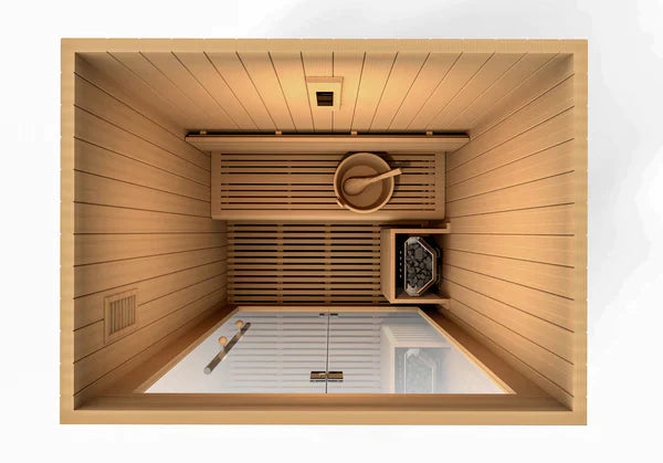 Golden Designs Sundsvall 2 Person Traditional Sauna INFRARED SAUNA Golden Designs Saunas   
