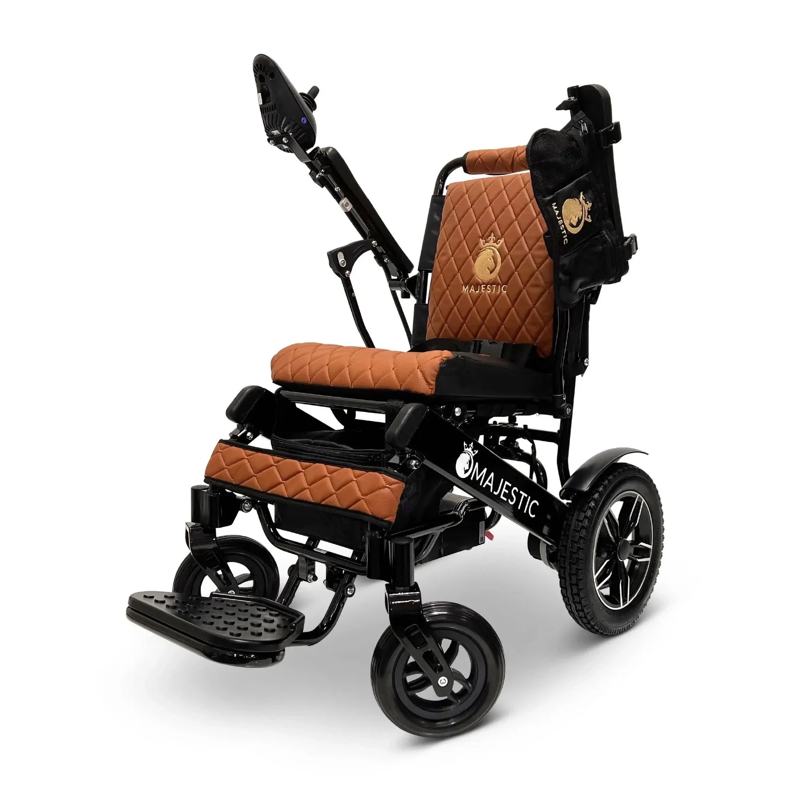 ComfyGO Majestic IQ-8000 Remote Controlled Lightweight Folding Electric Wheelchair Power Wheelchairs ComfyGO Black Taba 10 Miles & 17.5" Seat Width