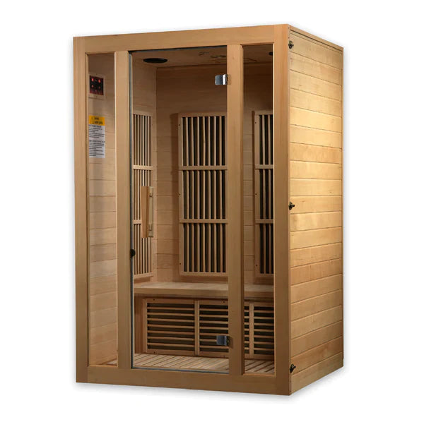 Maxxus Seattle 2 person Low EMF FAR Infrared Sauna (Natural Canadian Hemlock) INFRARED SAUNA Maxxus Saunas   