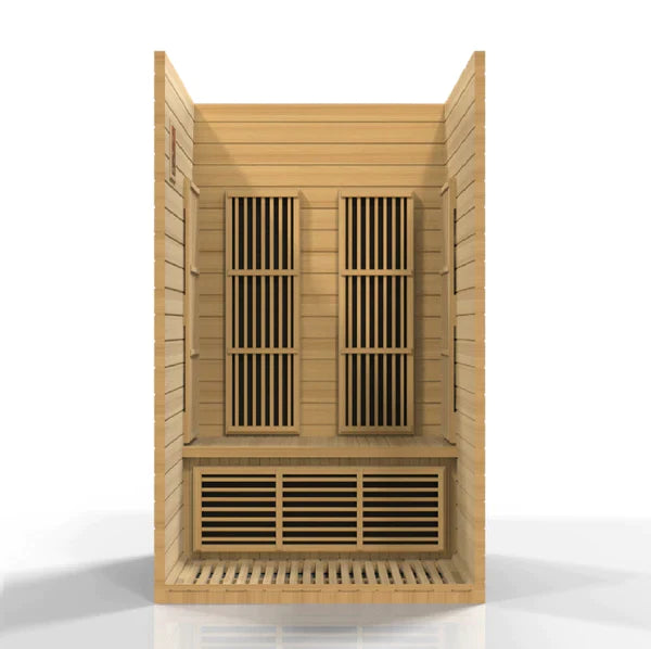 Maxxus Seattle 2 person Low EMF FAR Infrared Sauna (Natural Canadian Hemlock) INFRARED SAUNA Maxxus Saunas   