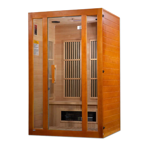 Maxxus Dual Tech 2 person Low EMF FAR Infrared Sauna (Canadian Hemlock) INFRARED SAUNA Maxxus Saunas   