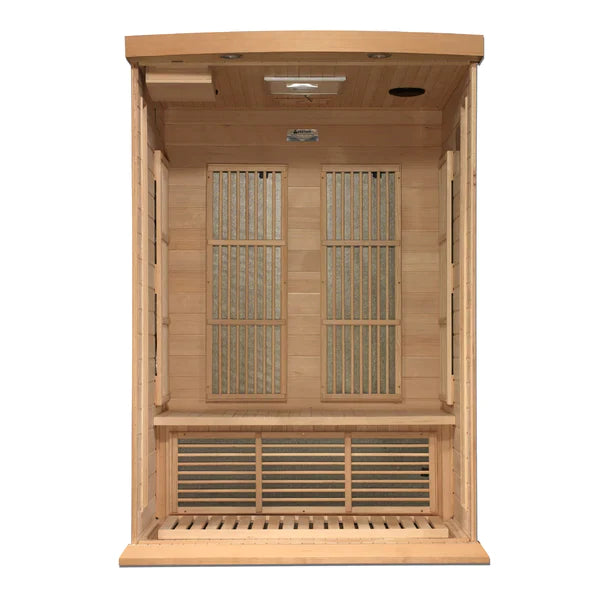 Maxxus 2 Person Near Zero EMF FAR Infrared Sauna (Natural Canadian Hemlock) INFRARED SAUNA Maxxus Saunas   