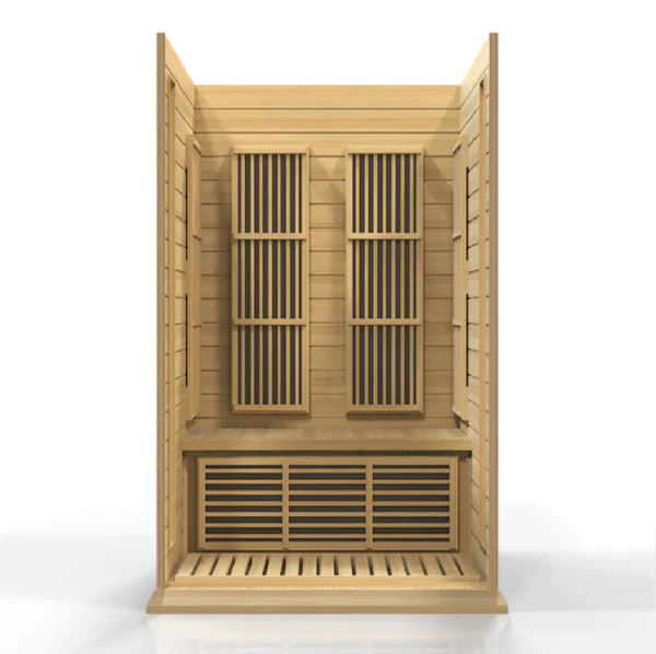 Maxxus 2 Person Low EMF FAR Infrared Sauna (Natural Color Canadian Hemlock) MX-K206-01 INFRARED SAUNA Maxxus Saunas   