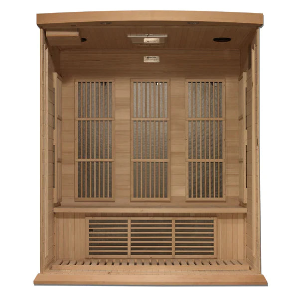 Maxxus 3 Person Near Zero EMF FAR Infrared Sauna (Natural Canadian Hemlock) INFRARED SAUNA Maxxus Saunas   