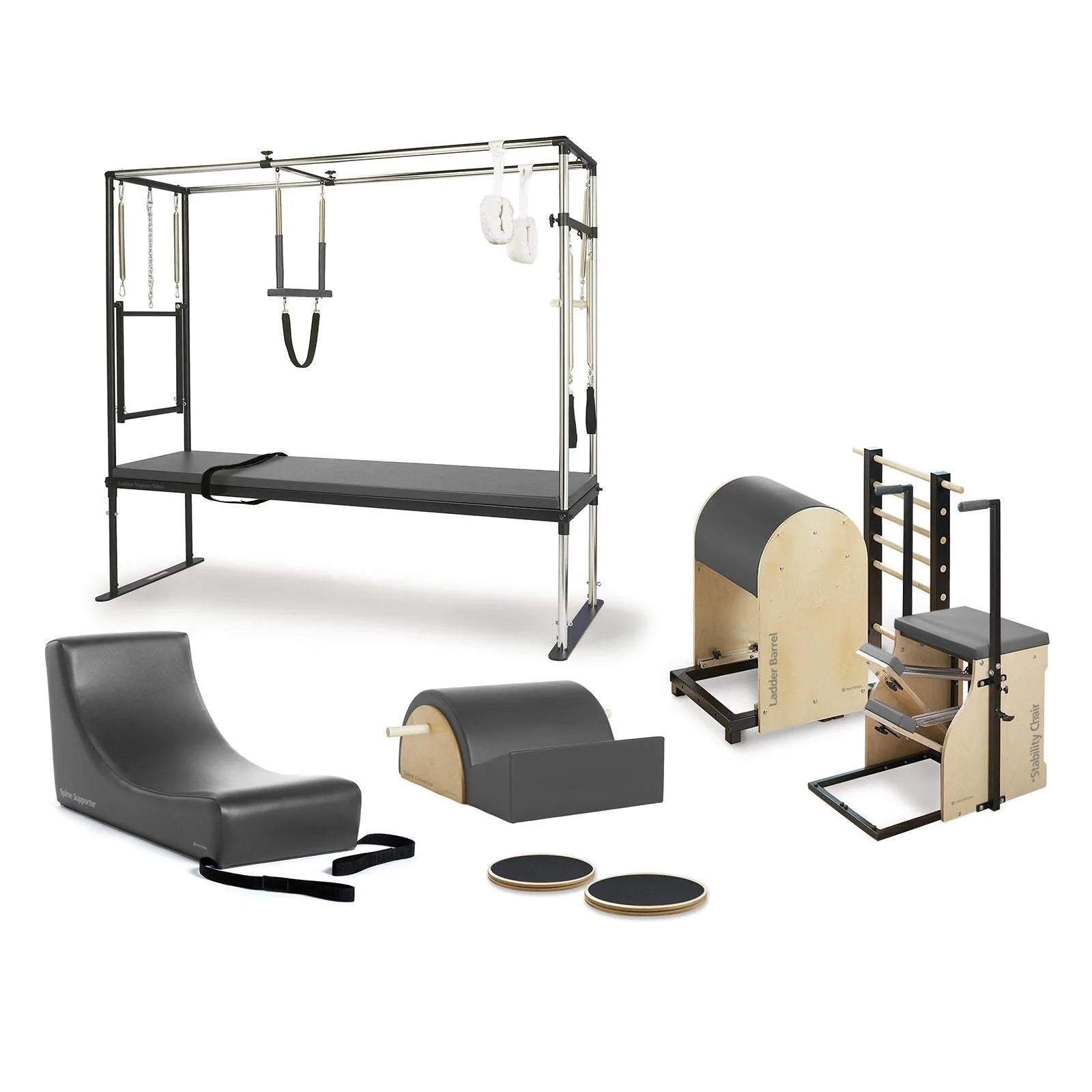 Merrithew™ Pilates Rehab Studio 2 Bundle (Cadillac, Chair, Barrel) Pilates Bundle Merrithew Gunmetal Gray  