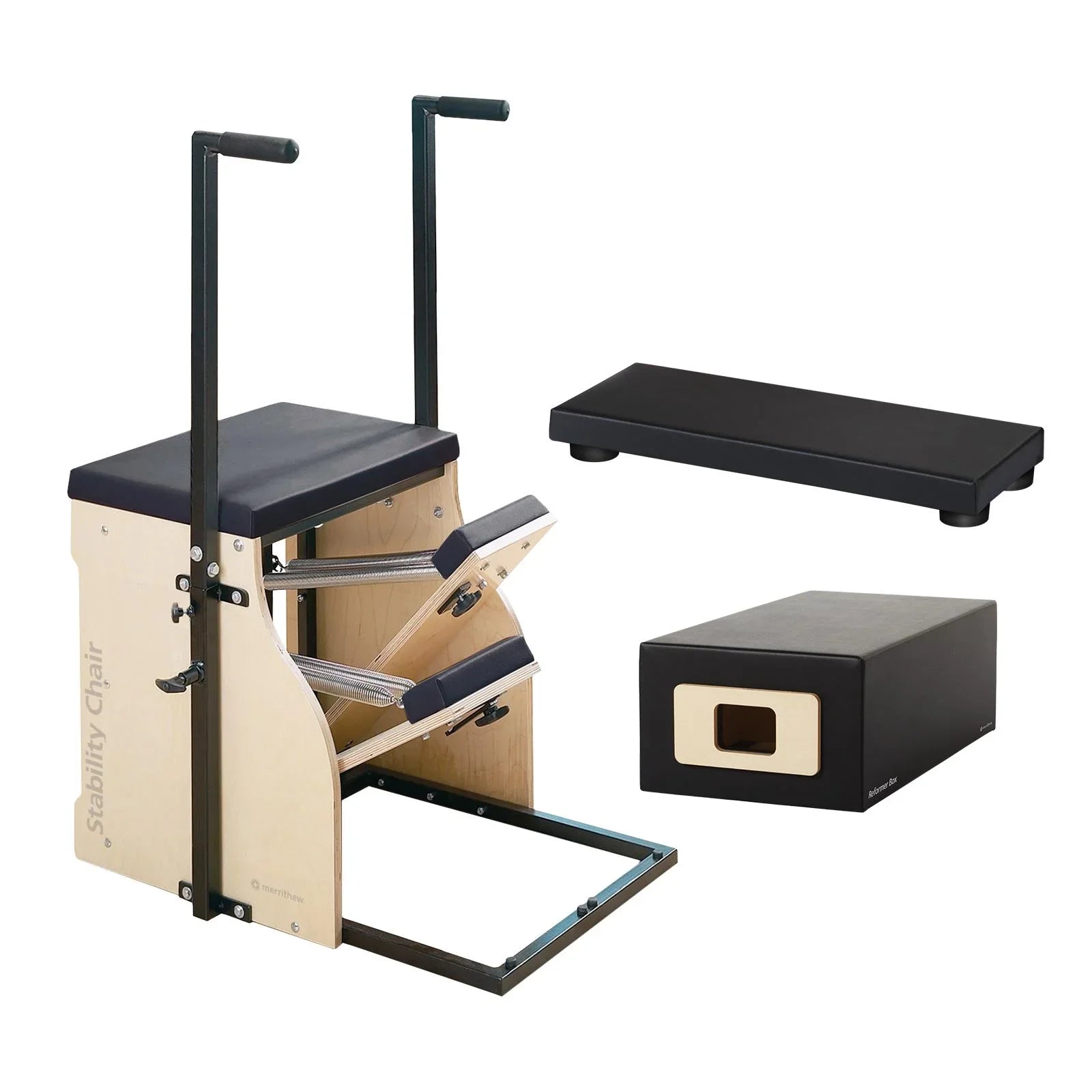 Merrithew™ Pilates Split-Pedal Stability Chair™ Bundle Pilates Chairs Merrithew Black  