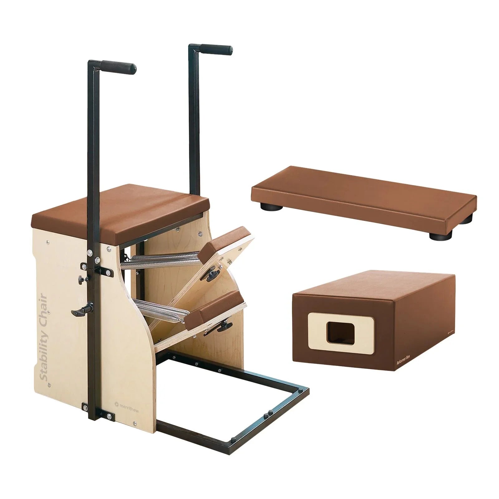 Merrithew™ Pilates Split-Pedal Stability Chair™ Bundle Pilates Chairs Merrithew Siera Brick  