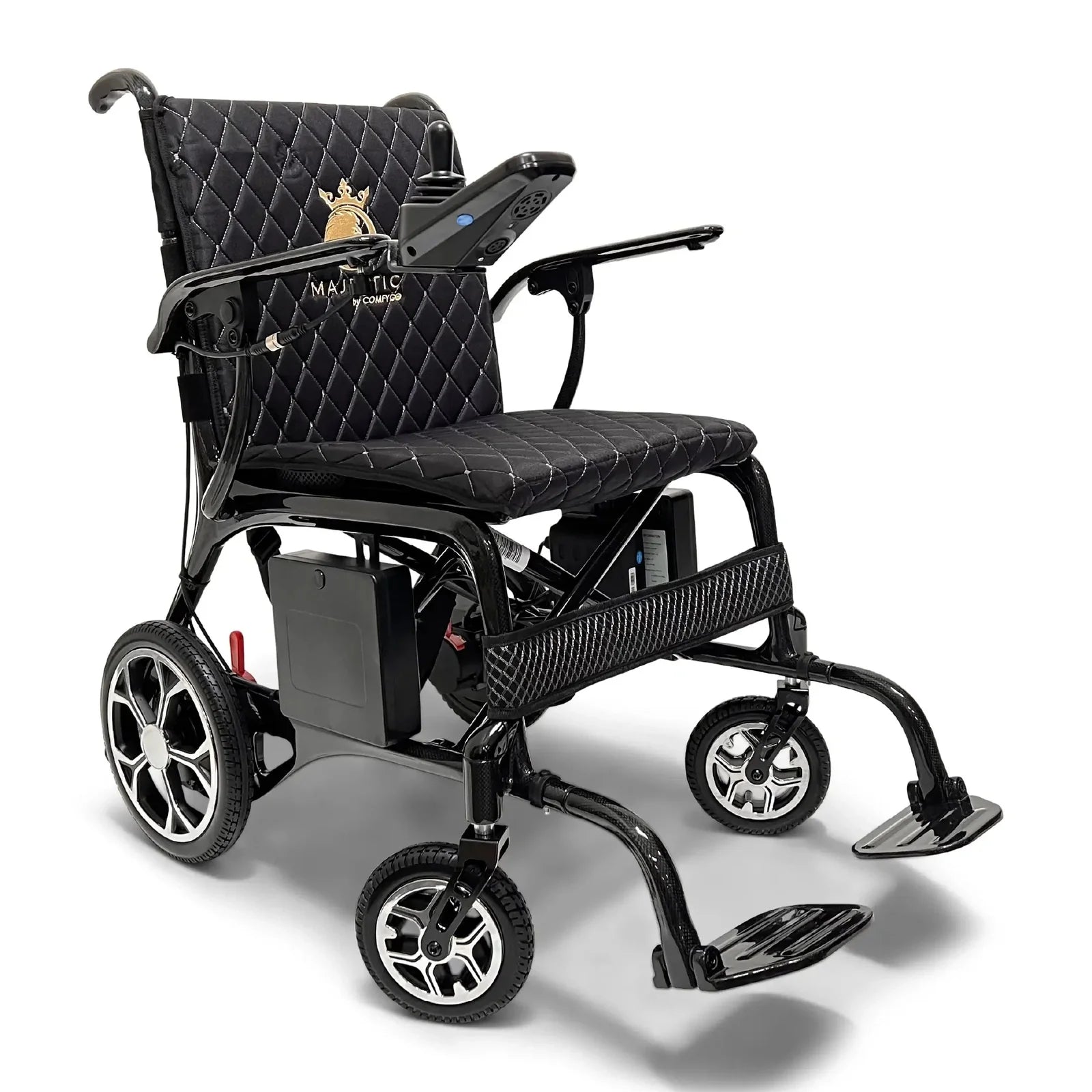 ComfyGO Phoenix Carbon Fiber Remote Controlled Folding Power Wheelchair Power Wheelchairs ComfyGO Upgraded Textiles (Remote Control Included)  
