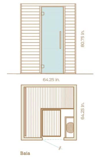 Auroom Baia 2-3 Person Traditional Sauna Sauna Auroom   