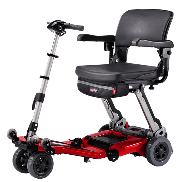 FreeRider Luggie Super Folding Mobility Scooter with Armrest Mobility Scooters FreeRider USA Red  