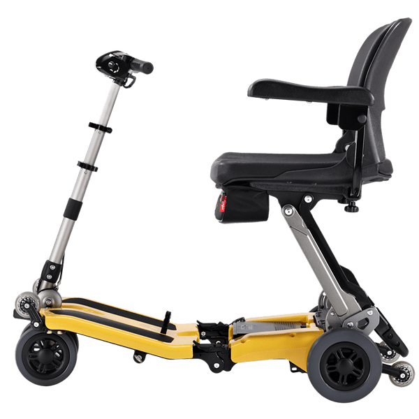 FreeRider Luggie Super Folding Mobility Scooter with Armrest Mobility Scooters FreeRider USA Yellow  