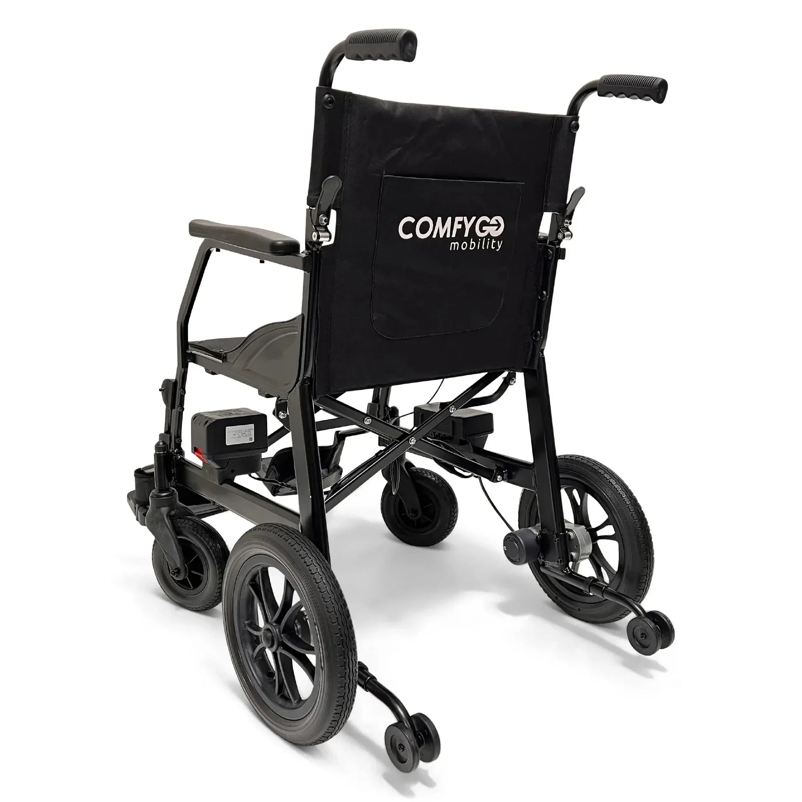 ComfyGO X-Lite Ultra Lightweight Foldable Electric Wheelchair Power Wheelchairs ComfyGO Up To 10 Miles (Additional Battery)  