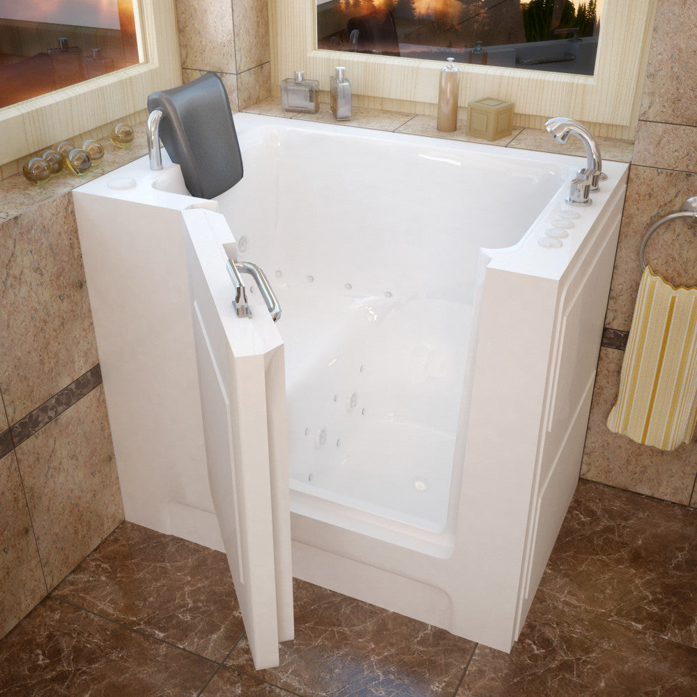 MediTub 2739 Walk-In-Tub 27 x 39 White Bathtub, Whirpool & Air Jets Add-Ons Walk-in-Tub MediTub Whirlpool & Air Jetted Right 