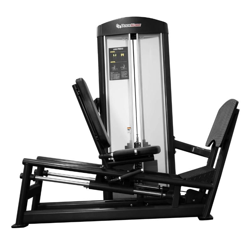 BodyKore Isolation Series Seated Leg Press GR614 Seated Leg Press BodyKore Black 220lb Stack 