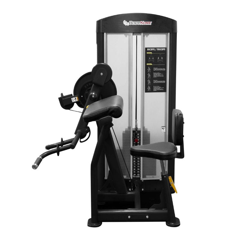 BodyKore Isolation Series Bicep + Tricep GR634 Bicep & Tricep Machine BodyKore Black 220lb Stack 