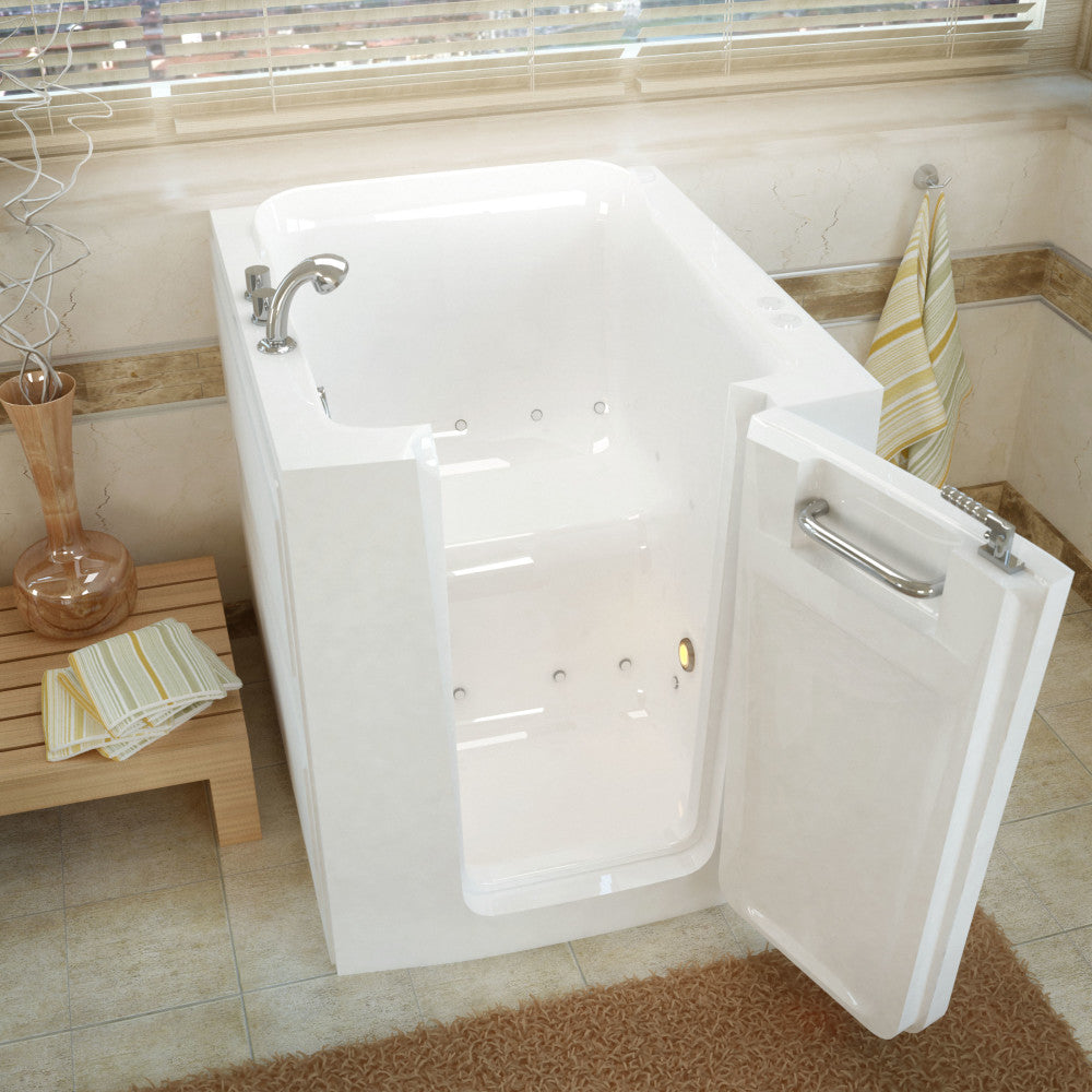 MediTub 3238 Walk-In-Tub 32 x 38 White Bathtub, Whirpool & Air Jets Add-Ons Walk-in-Tub MediTub Air Jetted Right 