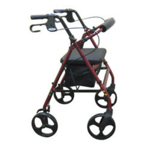 Drive Medical Rollator 4-Wheel with Pouch & Padded Seat Red - Drive  Drive Medical 11043A  