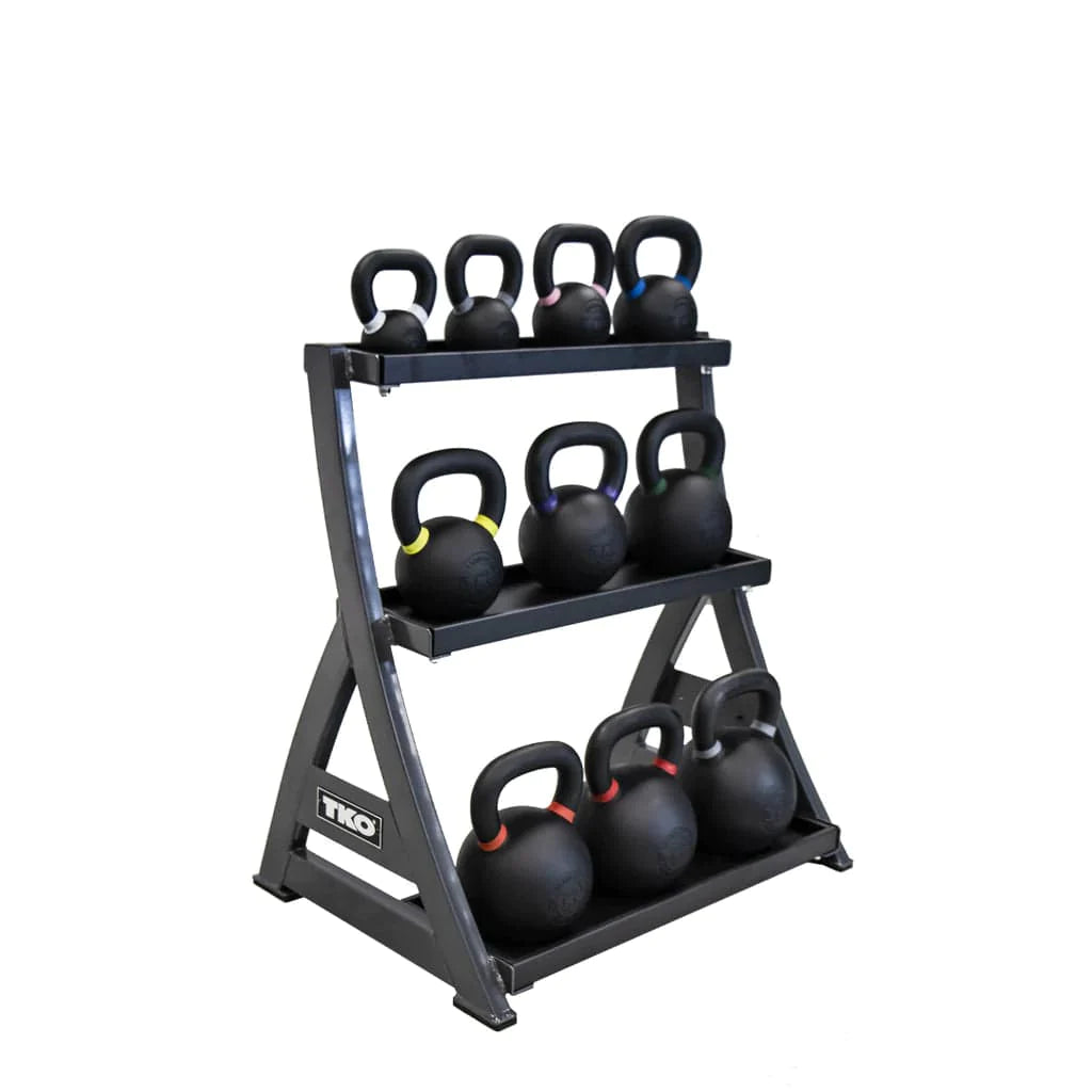 TKO 3-Tier Kettlebell Rack with Full Kettlebell Set Kettlebell Set + Rack TKO Strength and Performance   